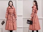 Women's Single Breasted Long Down Winter Jackets