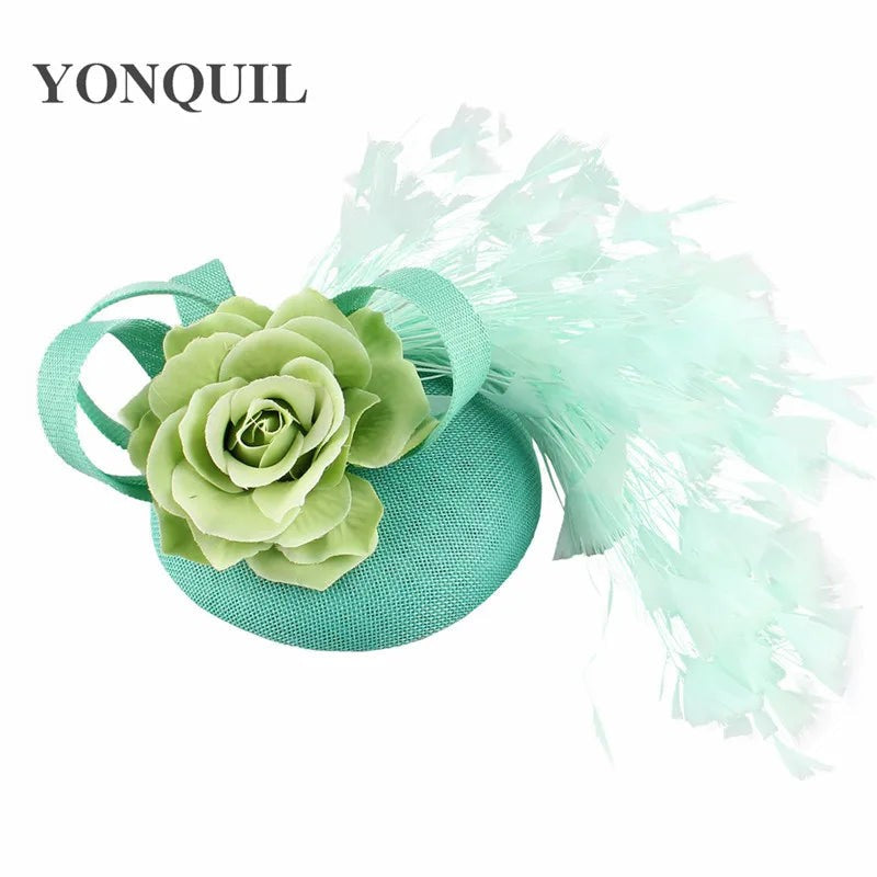 Yellow Fashion Hat Fedora Formal Dress Church Fascinators Hat Headband Party