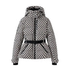 Women's warm skiing series waist down cotton jacket winter new hooded slim fit