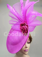 Elegant Flower Fascinator Pillbox Cap Wedding Women Fascinator Hat Headband