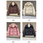Winter Jacket Women Parkas 2024 New Short Hooded Cotton Padded Jacket Casual
