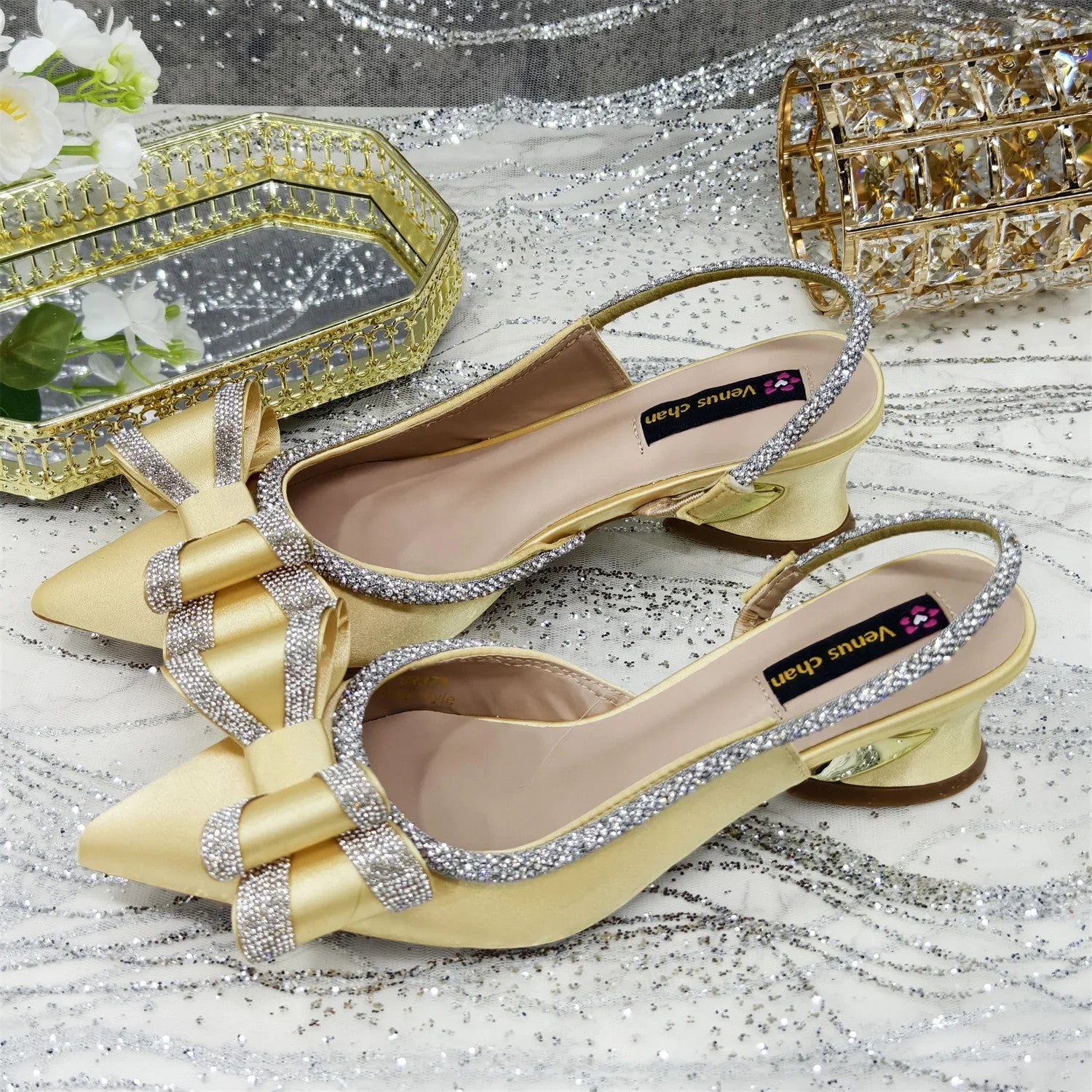 Women's Low Heels Shoes and Bags Italian Set