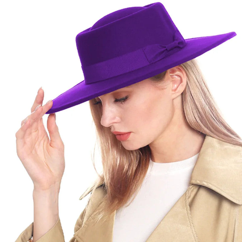 Sombrero Raised Top Fedora Hat 2023 New European and American Fedora Hat Jazz