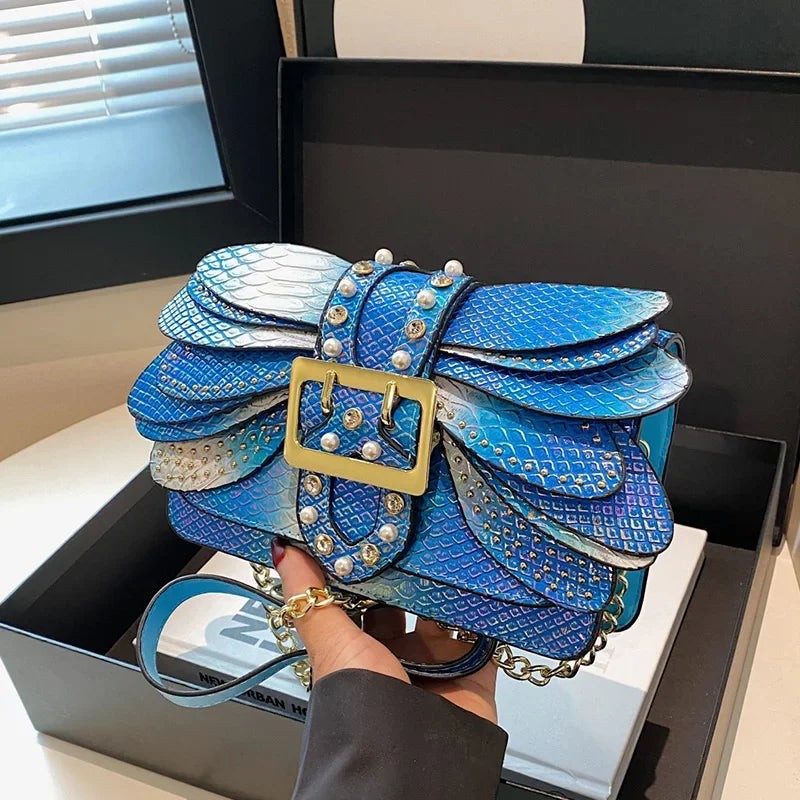 2024 New Handmade Rivet Butterfly Wing Crossbody Bag Women Designer Handbag And