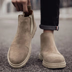 New Winter Boot Casual Shoes for Men Round Toe Slip-on Trendy All-match British