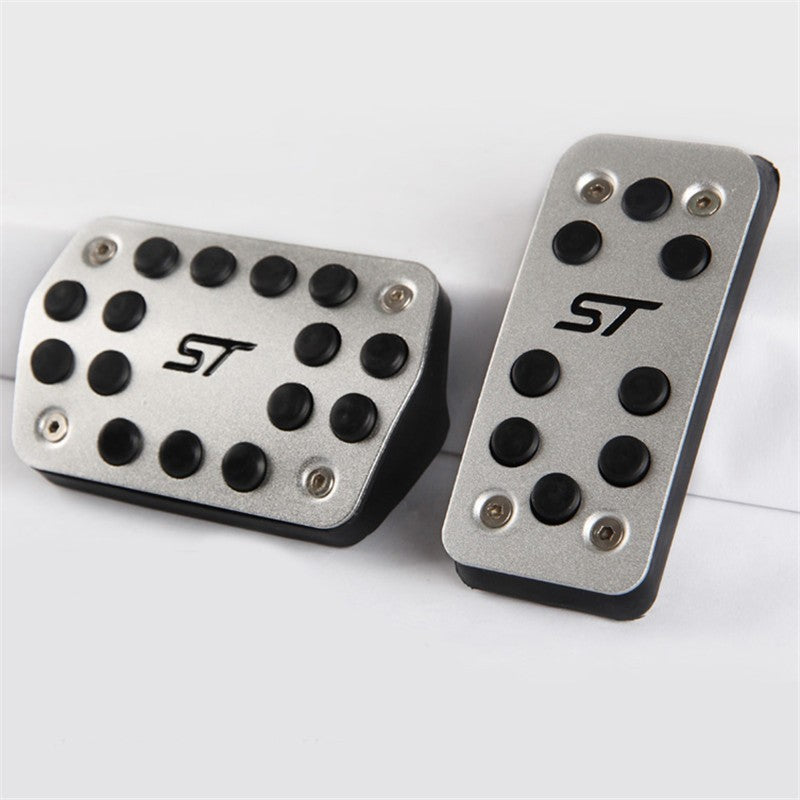 FORD Focus ST Alloy Brake Clutch Accelerator Pedal covers # MK2 & MK3 Black Logo