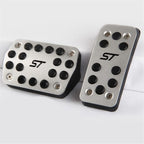 FORD Focus ST Alloy Brake Clutch Accelerator Pedal covers # MK2 & MK3 Black Logo