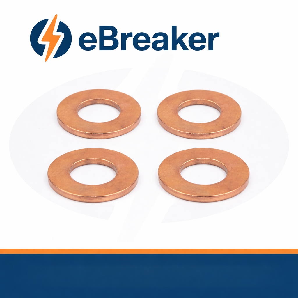 BMW Fuel Injector Copper Washer Seal Set  Diesel M57 N57 B57 Engine 6Pc 2247156