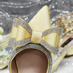 Women's Low Heels Shoes and Bags Italian Set