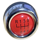 MINI 6 Speed Gear Shift Knob Soft Leather Red Shift Pattern R55 R56 R57 R58 R60