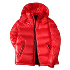 High Quality Outdoor Windproof Hooded Shiny Down Mens Jackets