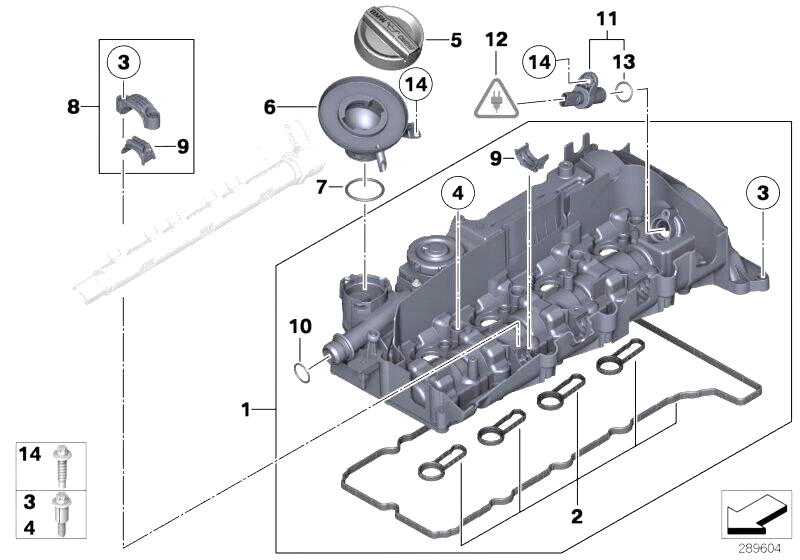 BMW Engine Oil Filler Cap Replacement 1,2,3 Series. 11128655331