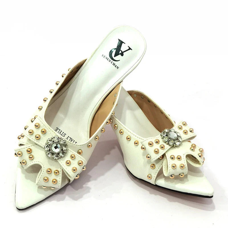 2022 Rivet Style Women Shoes and Bag to Match in Color matching High Quality