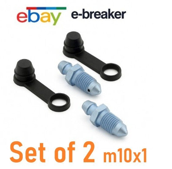 Brake Caliper Bleed Screw Nipples x2 Twin Pack with Cap – M10x1 – Motorcycle & Car