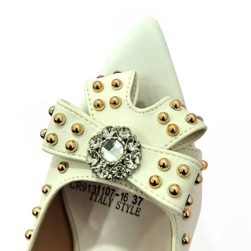 2022 Rivet Style Women Shoes and Bag to Match in Color matching High Quality