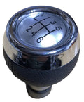 MINI 6 Speed Gear Shift Knob Soft Leather Silver Shift Pattern R55 R56 R57 R60