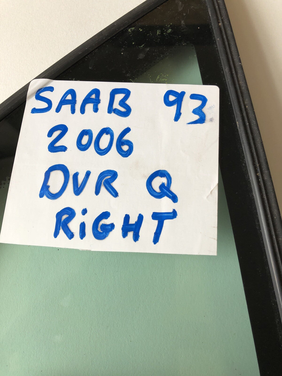 Saab 93 2006  Right Rear Quarter Glass Window