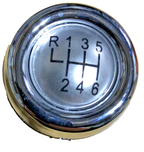 MINI 6 Speed Gear Shift Knob Soft Leather Silver Shift Pattern R55 R56 R57 R60