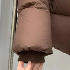 Short Parkas Women Streetwear Cropped Down Coat Korean Sweet Puffer Jacket