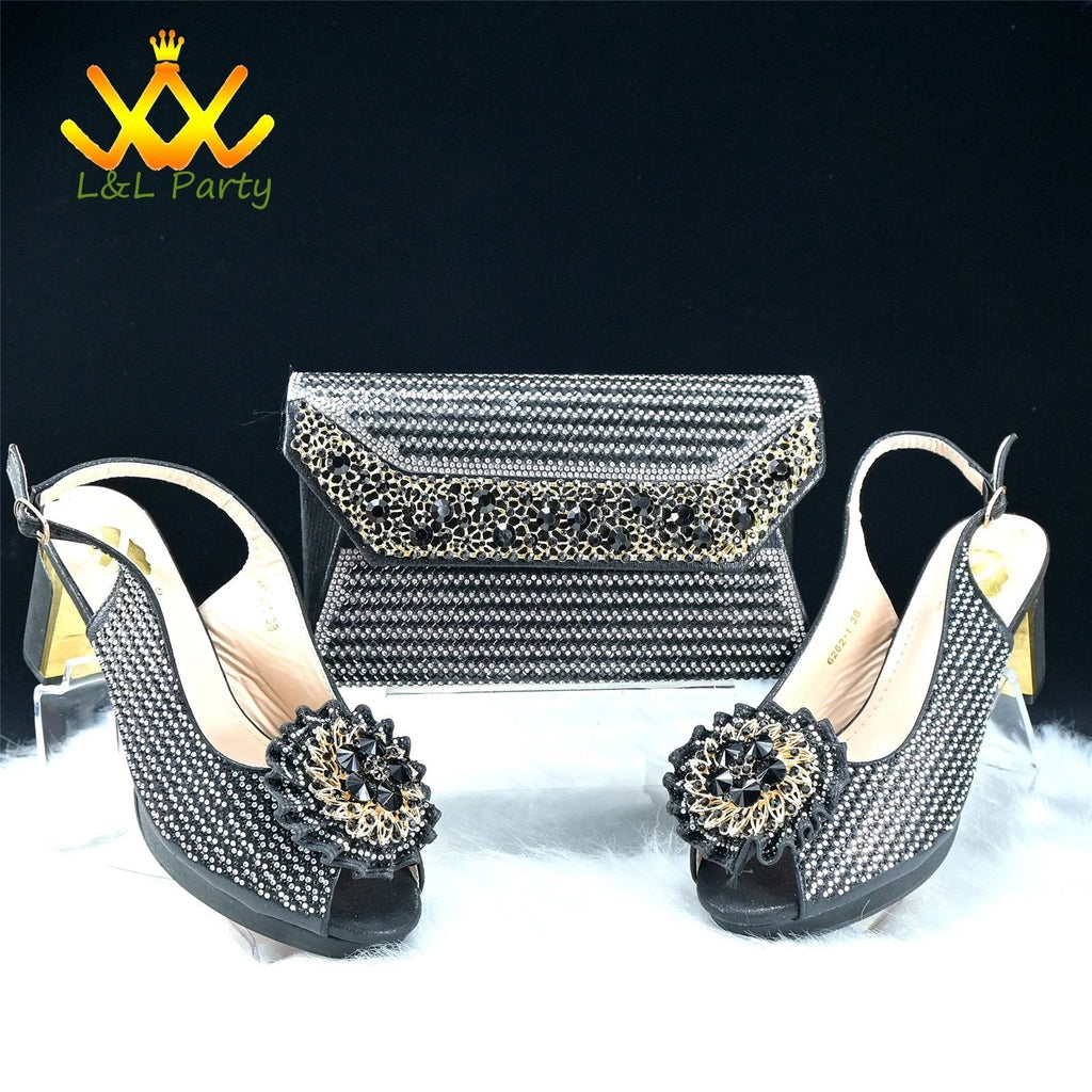2025 Special New Arrivals Italian Women Shoes and Bag to Match in Green Color