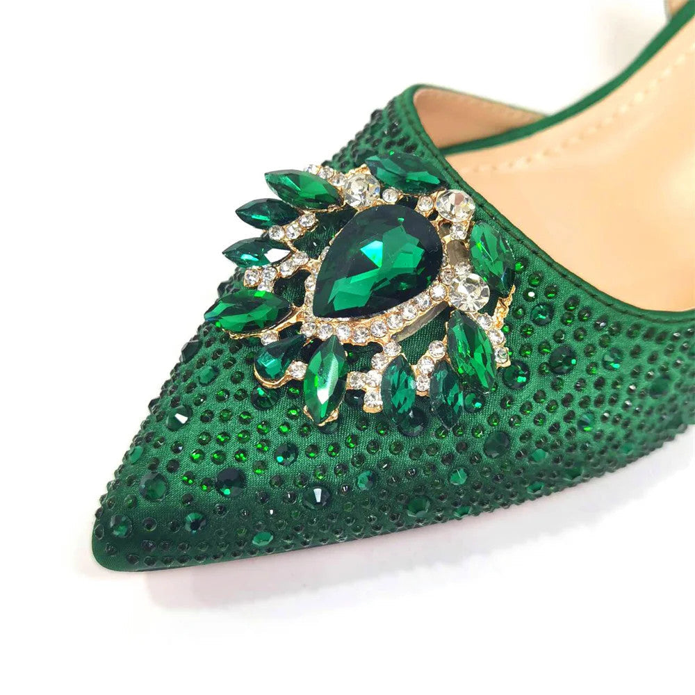 Italian Hollow Design Women's Shoes And Matching Bag