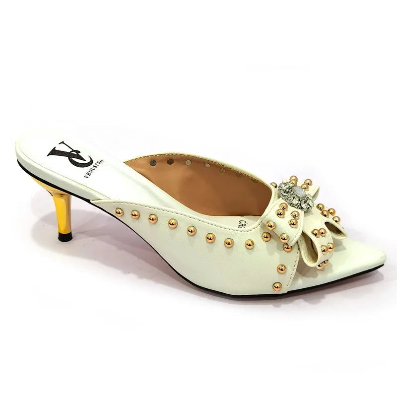 2022 Rivet Style Women Shoes and Bag to Match in Color matching High Quality