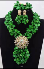 Fabulous African Beads Jewelry Set Latest Coral Beads Necklace Set Wholesale