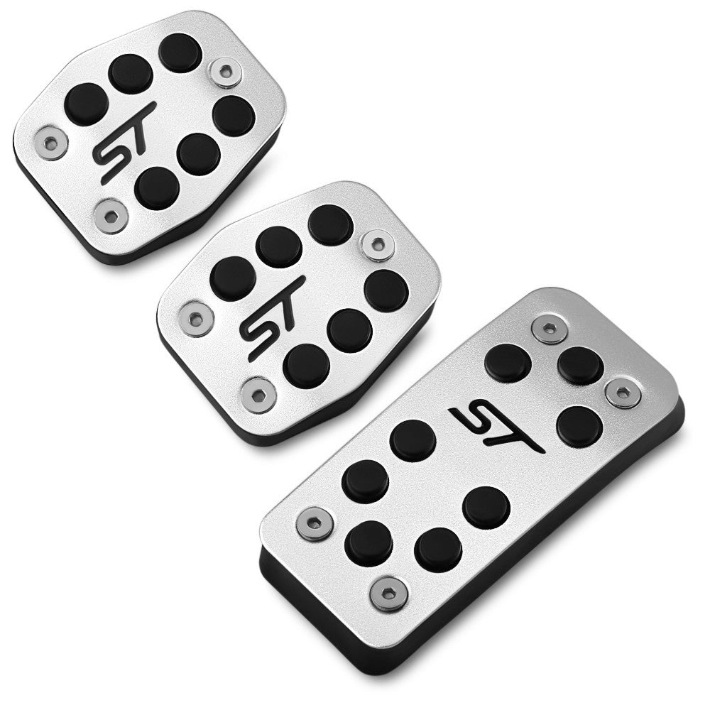 FORD Kuga ST Alloy Brake Clutch Accelerator Pedal covers # MK2 & MK3 Black Logo