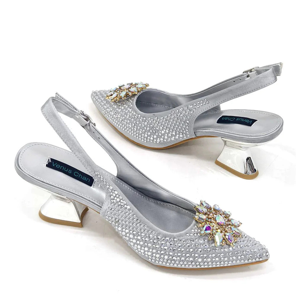 2024 Nigerian Design Evening Party Shoes And Bag Set Lucky Star Bag With
