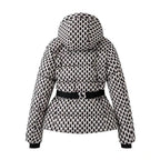 Women's warm skiing series waist down cotton jacket winter new hooded slim fit