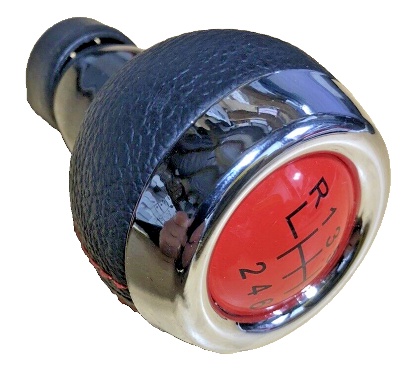 MINI 6 Speed Gear Shift Knob Soft Leather Red Shift Pattern R55 R56 R57 R58 R60