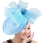 Elegant Wedding Big Size Fascinator Hat Women Flower Multimodal Hair Top Clips