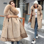 Women's Winter Parka Hooded Fur Collar Jacket