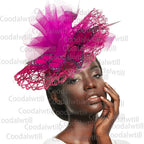 New Fascinator Wedding Headpiece Women Butterfly Headwear For Church Derby Hat