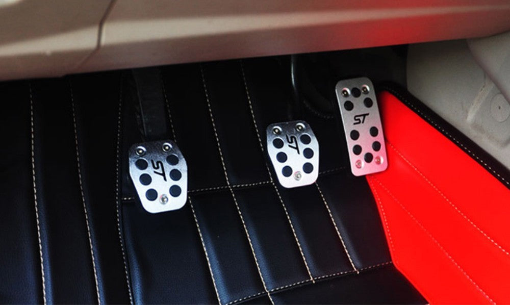 FORD Kuga ST Alloy Brake Clutch Accelerator Pedal covers # MK2 & MK3 Black Logo
