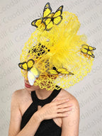 New Fascinator Wedding Headpiece Women Butterfly Headwear For Church Derby Hat