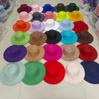 Sombrero Raised Top Fedora Hat 2023 New European and American Fedora Hat Jazz