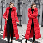 Women's Fashionable Comfortable Bow Belt Fox Fur Collar Coat