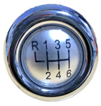 MINI 6 Speed Gear Shift Knob Soft Leather Silver Shift Pattern R55 R56 R57 R60