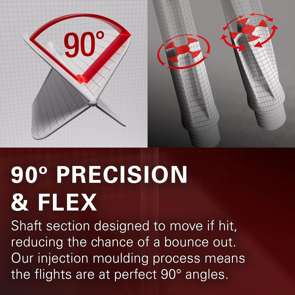 Target Darts K-Flex Flight System No2 Standard  - Black - Short - 19mm