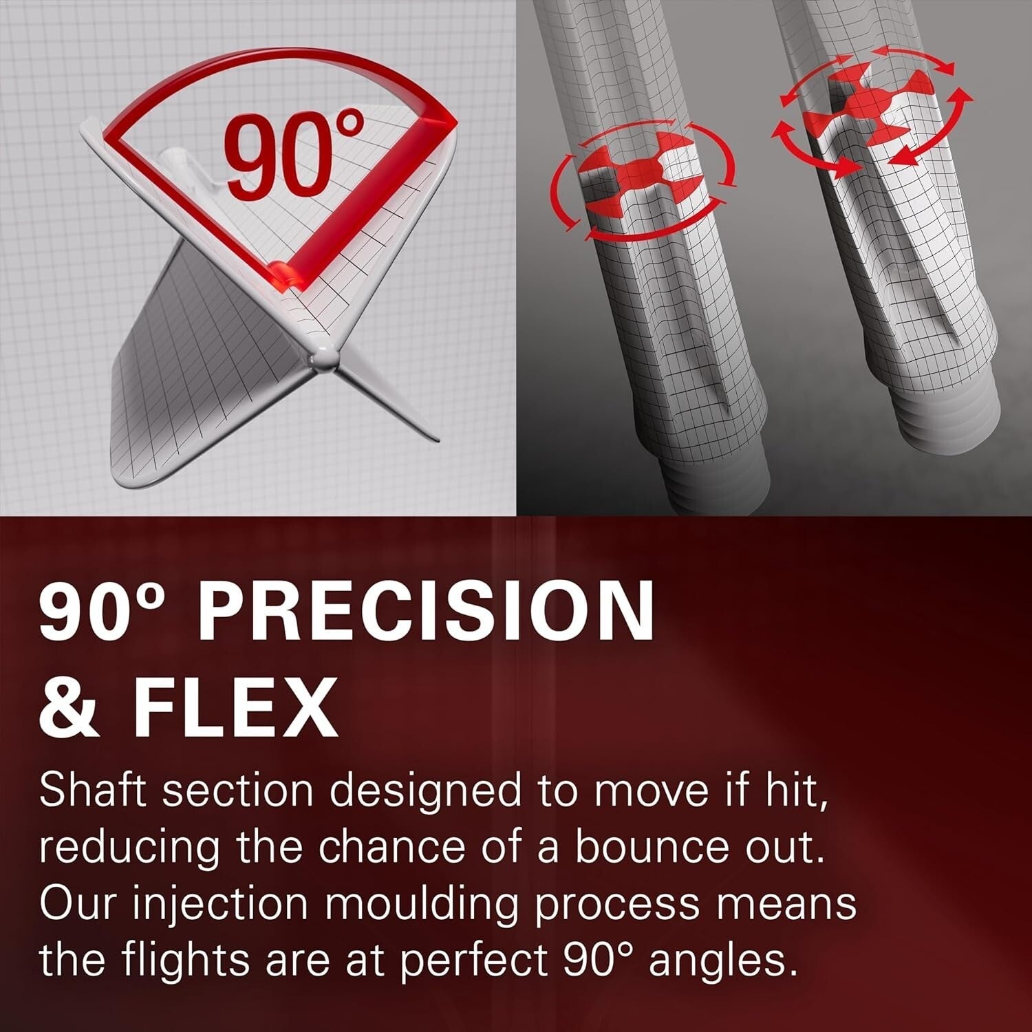 Target Darts K-Flex Flight System No2 Standard  - Black - Short - 19mm