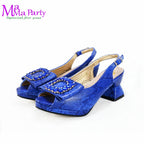 2025 Autumn New Design Specials Italian Women Shoes and Bag Set Comfortable Mid