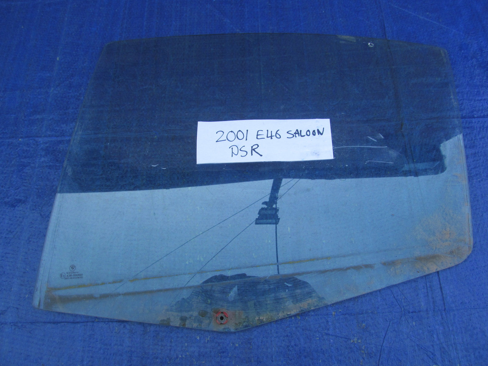 DOOR WINDOW GLASS REAR LEFT N/S From E46 BMW 318i SE SALOON 2001