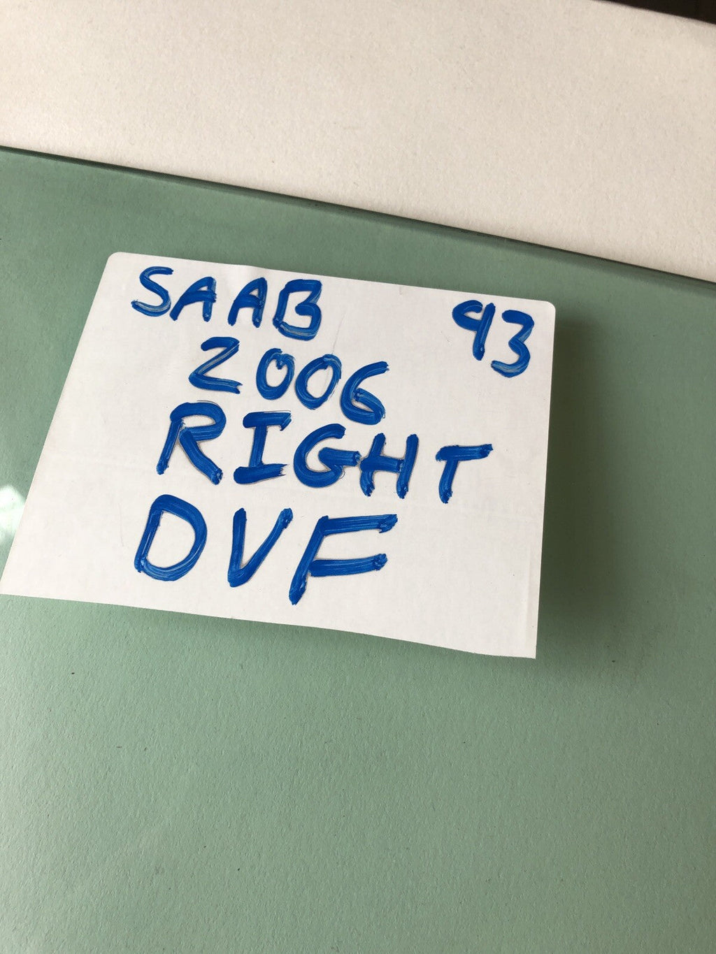 Saab 93 2006  Right Front Window Glass