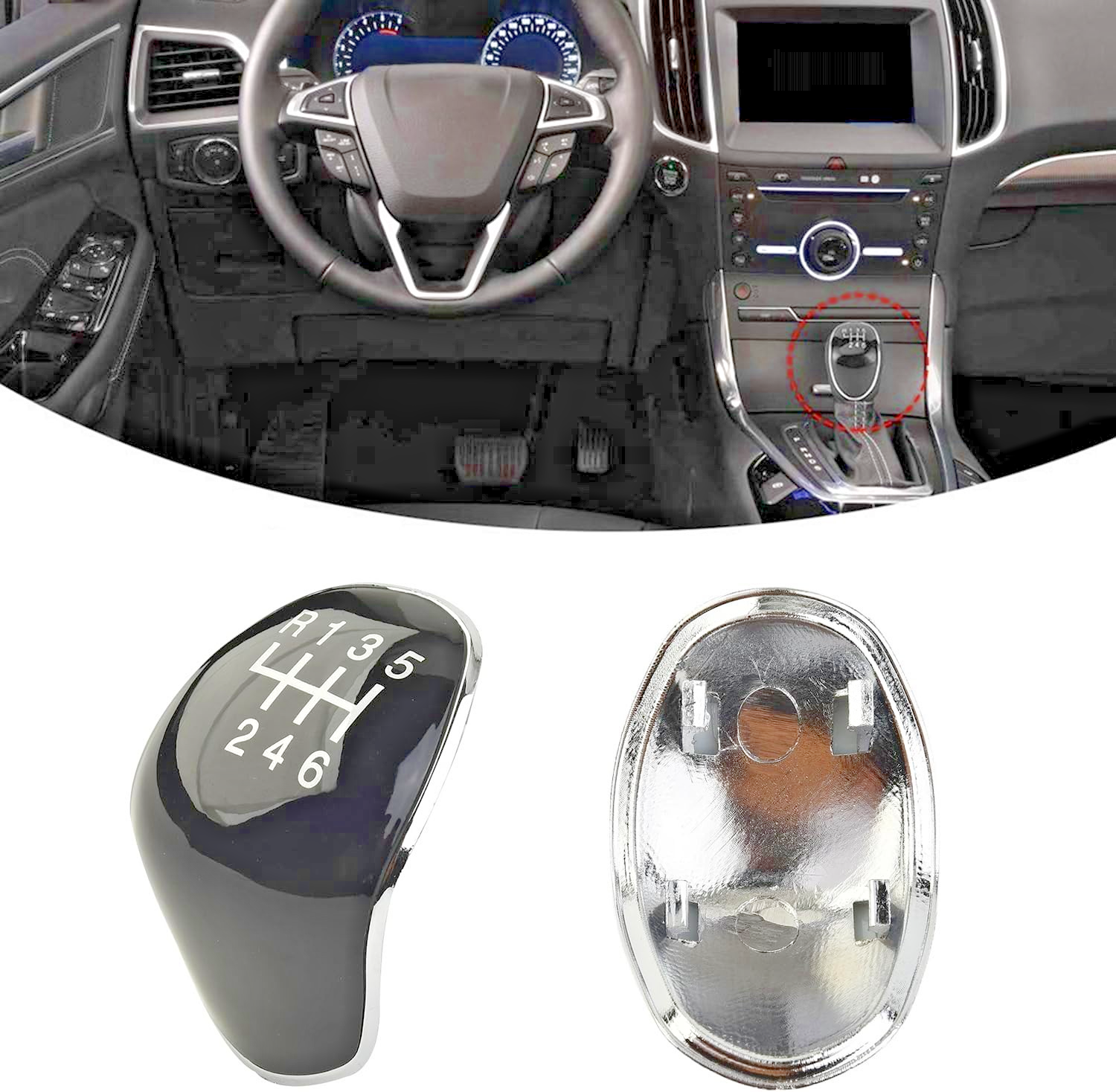 6 Speed Manual Gear Stick Shift Knob Cap # Ford Transit Custom Focus Kuga Mondeo