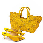 2022 Rivet Style Women Shoes and Bag to Match in Color matching High Quality