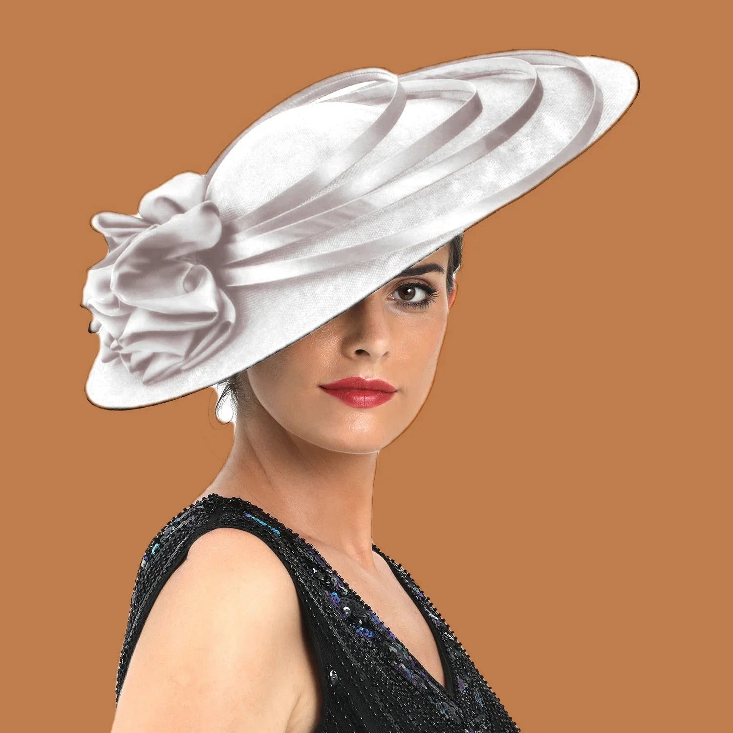 Fancy Christmas Sinamay Fascinator Perfect Wedding Hat Unique Derby Party Hat