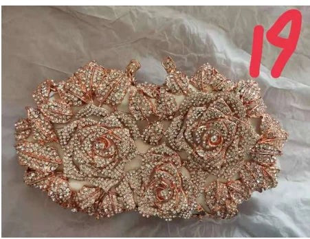 Women's Crystal Clutches Cocktail Purse