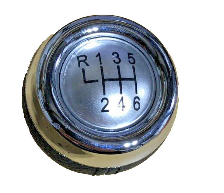MINI 6 Speed Gear Shift Knob Soft Leather Silver Shift Pattern R55 R56 R57 R60