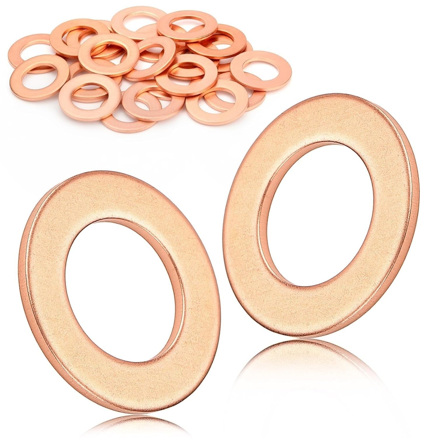 BMW Fuel Injector Copper Washer Seal Set  Diesel M57 N57 B57 Engine 6Pc 2247156
